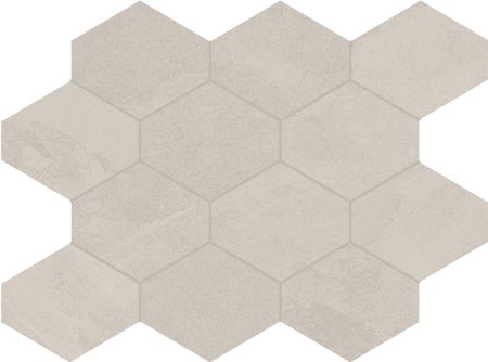 Unicom Starker BRAZILIAN SLATE Oxford White Hexagon UNI-0008491 Mosaik 25x34 Matt