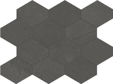 Unicom Starker BRAZILIAN SLATE Pencil Grey Hexagon UNI-0008494 Mosaik 25x34 Matt